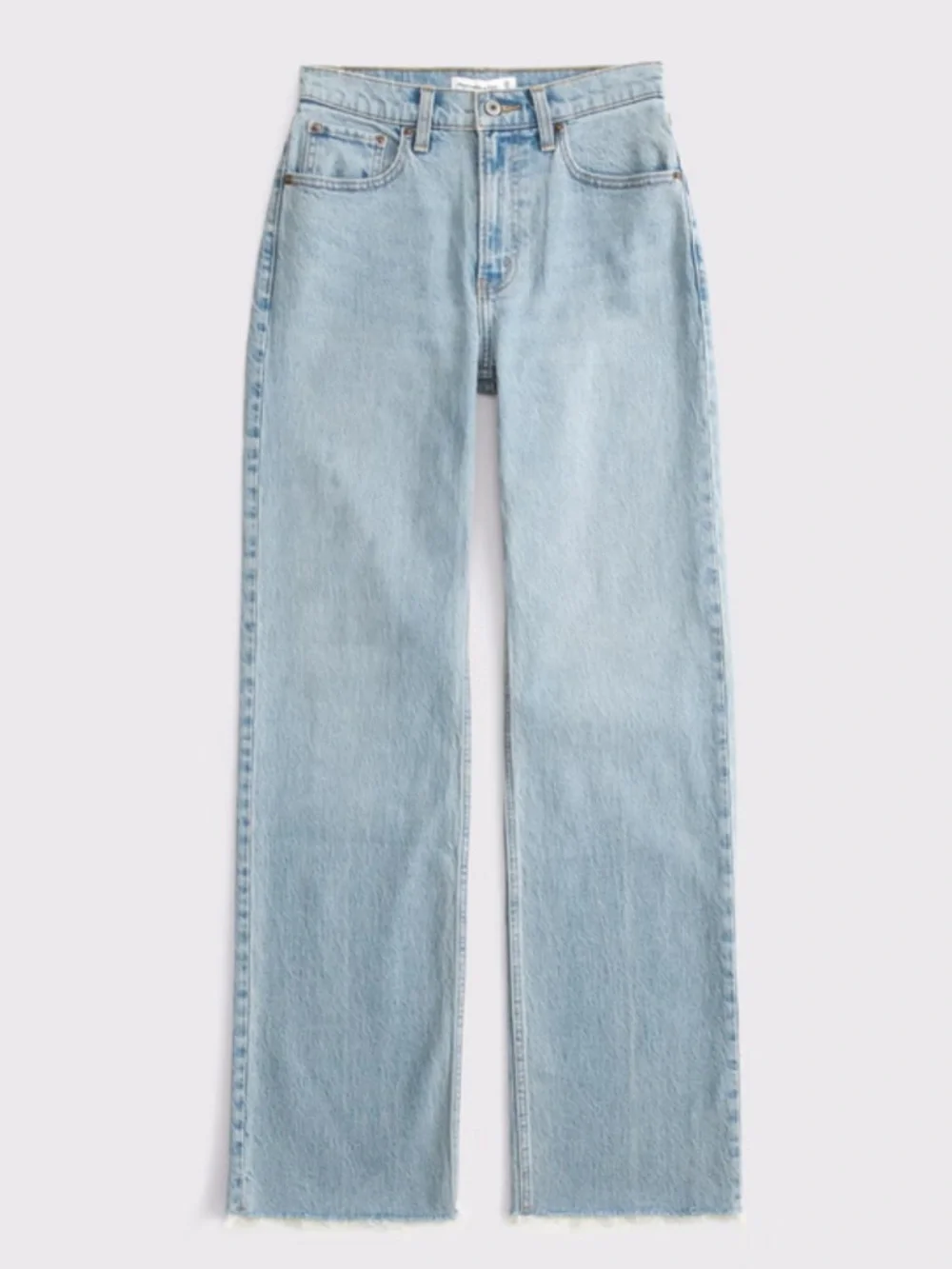 Abercrombie & Fitch Light Wash High-Rise Wide Leg Jeans